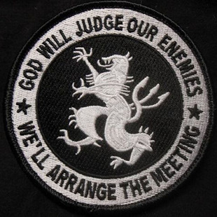 美国海豹突击队上帝会评判我们的敌人刺绣魔术贴个性士气徽章臂章