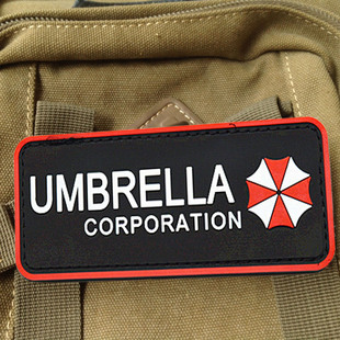 Umbrella生化危机Biohazard安布雷拉保护伞3D橡胶魔术贴臂章徽章