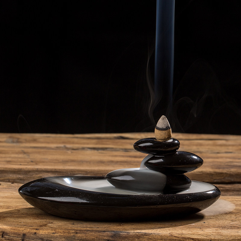 石上清泉倒流香炉香薰炉陶瓷创意家用办公摆件线香塔香道檀香沉香,家居饰品,香薰炉,淘宝优惠券,粉丝福利购,淘宝优惠卷