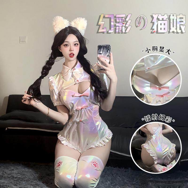 炫彩猫娘cos重度依赖超天连体衣