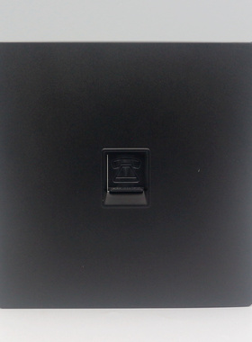 黑色免打电话信息面板86型家用单口CAT3语音电话模块接口电脑插座