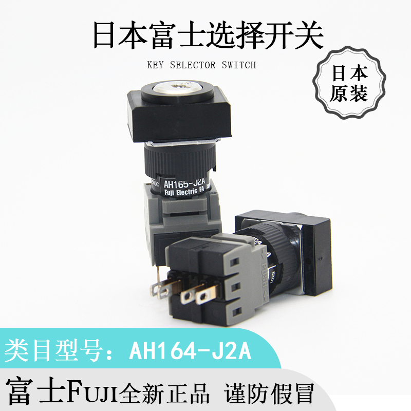 日本原装富士按钮长方形2位钥匙