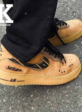 球鞋定制Nike耐克NikeAirForce1Low土星幻象复古高街小众男女板鞋