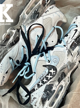球鞋定制Nike耐克AirMaxFusion复古海盐气泡水母低帮跑步鞋