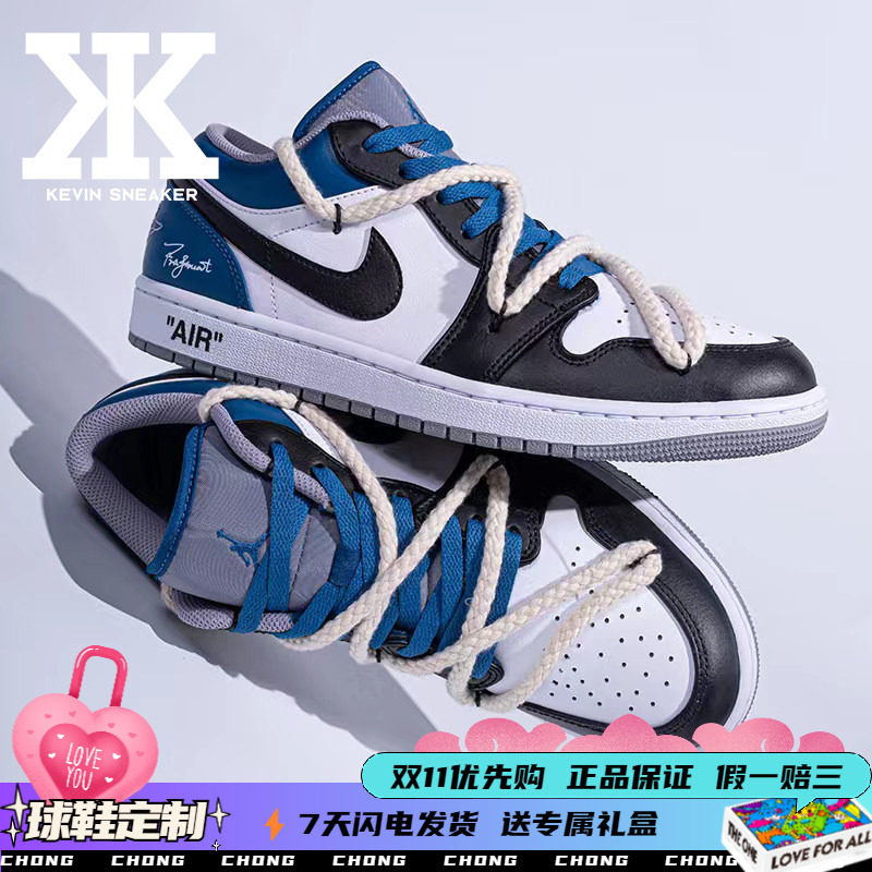 Nike耐克男女实战低帮AJ1篮球鞋