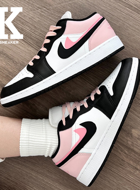 球鞋定制JordanAir Jordan1Low皮革灼灼桃夭恋爱通告低帮篮球鞋