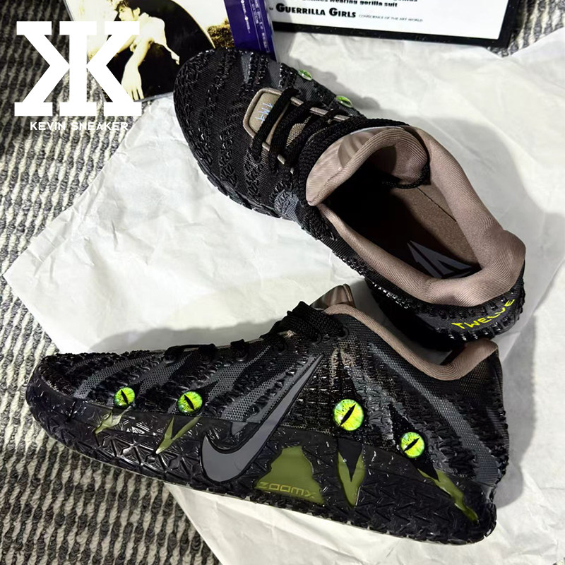 球鞋定制Nike耐克Ja 3黑猫时尚潮流简约百搭涂鸦艺术低帮篮球鞋图片