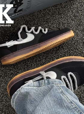 球鞋定制Nike耐克Court Vision1手绘涂鸦黑银侠低调奢华低帮板鞋