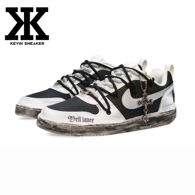 Nike耐克做旧十字架系带男低帮板