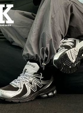 球鞋定制NewBalanceNB860懒猫缝纫机黑钛银甜酷格雷系低帮跑步鞋