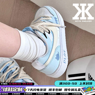 女款 定制Nike耐克Low2像素小狸厚底防滑耐磨低帮板鞋 球鞋