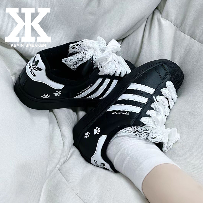 球鞋定制adidas originals SUPERSTAR青春的活力校园风低帮板鞋