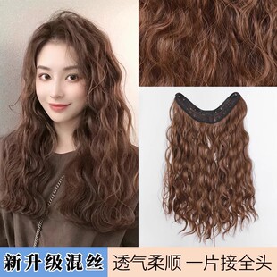 假发片女仿真发一片式高颅顶长发无痕垫发片增发量蓬松隐形补发片