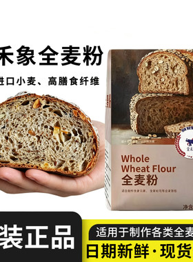 金禾象全麦粉1kg烘焙高筋面包粉粗粮馒头吐司欧包饺子高膳食纤维