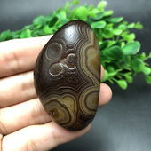 马达加斯加玛瑙花纹籽料天然马料水冲滑皮原石头文玩奇石收藏2027