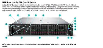 HPE ProLiant DL380 G10 8SFF CTO Server P19720-B21