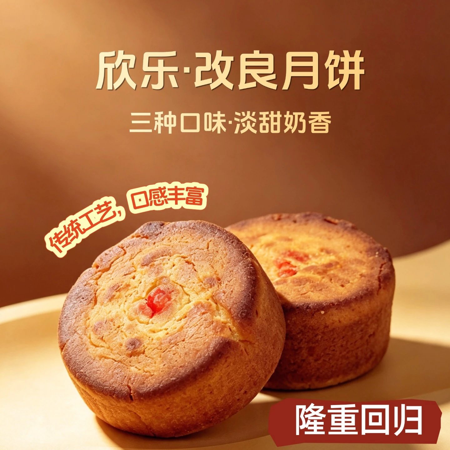 2026天津欣乐月饼 改良月饼 红果枣泥西沙伴手礼特产糕点