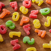 仙酥记 字母糖酸数字软糖甜果味软糖酸砂软糖