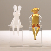 轻奢琉璃艺术动物摆件现代客厅办公室书房装 饰乔迁书桌工艺品礼品