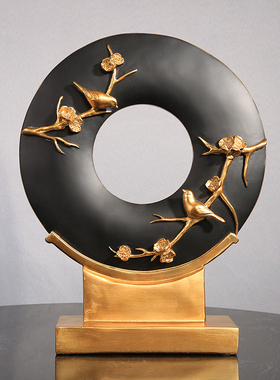 轻奢风树脂家居客厅样板间玉如意