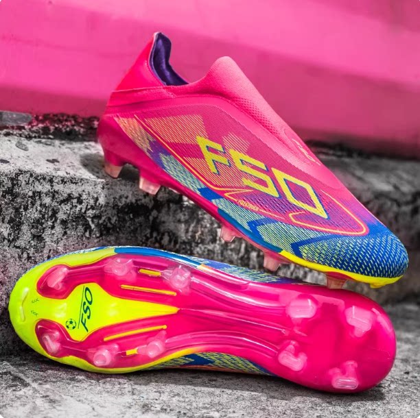 亚马尔次顶F50足球鞋男低帮FG/TF欧洲杯战靴青少年无系带训练男鞋