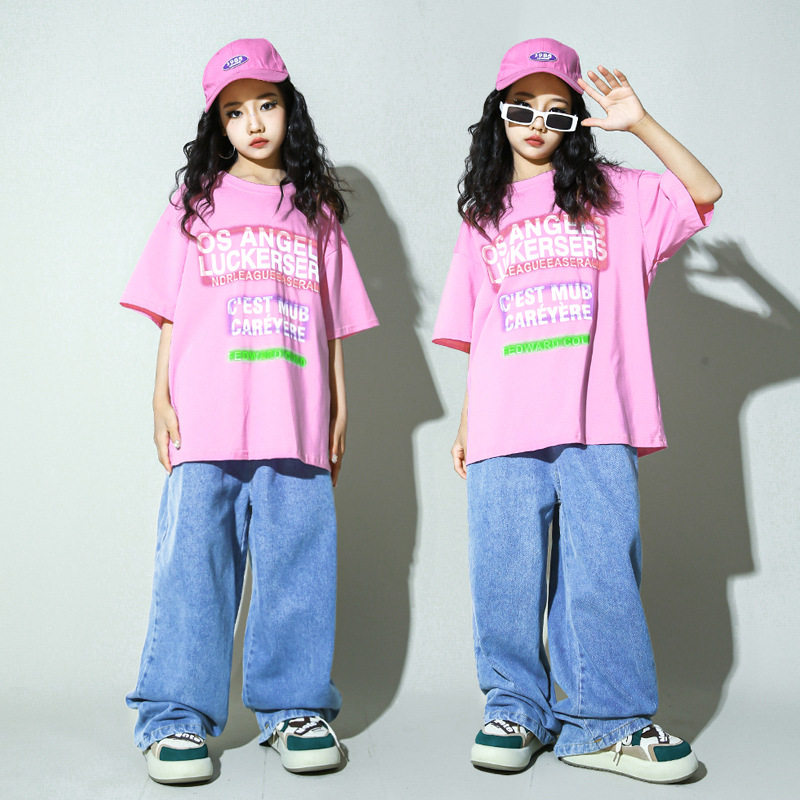 六一儿童演出服少儿街舞服装hiphop炸街童装男童定制潮服女童套装