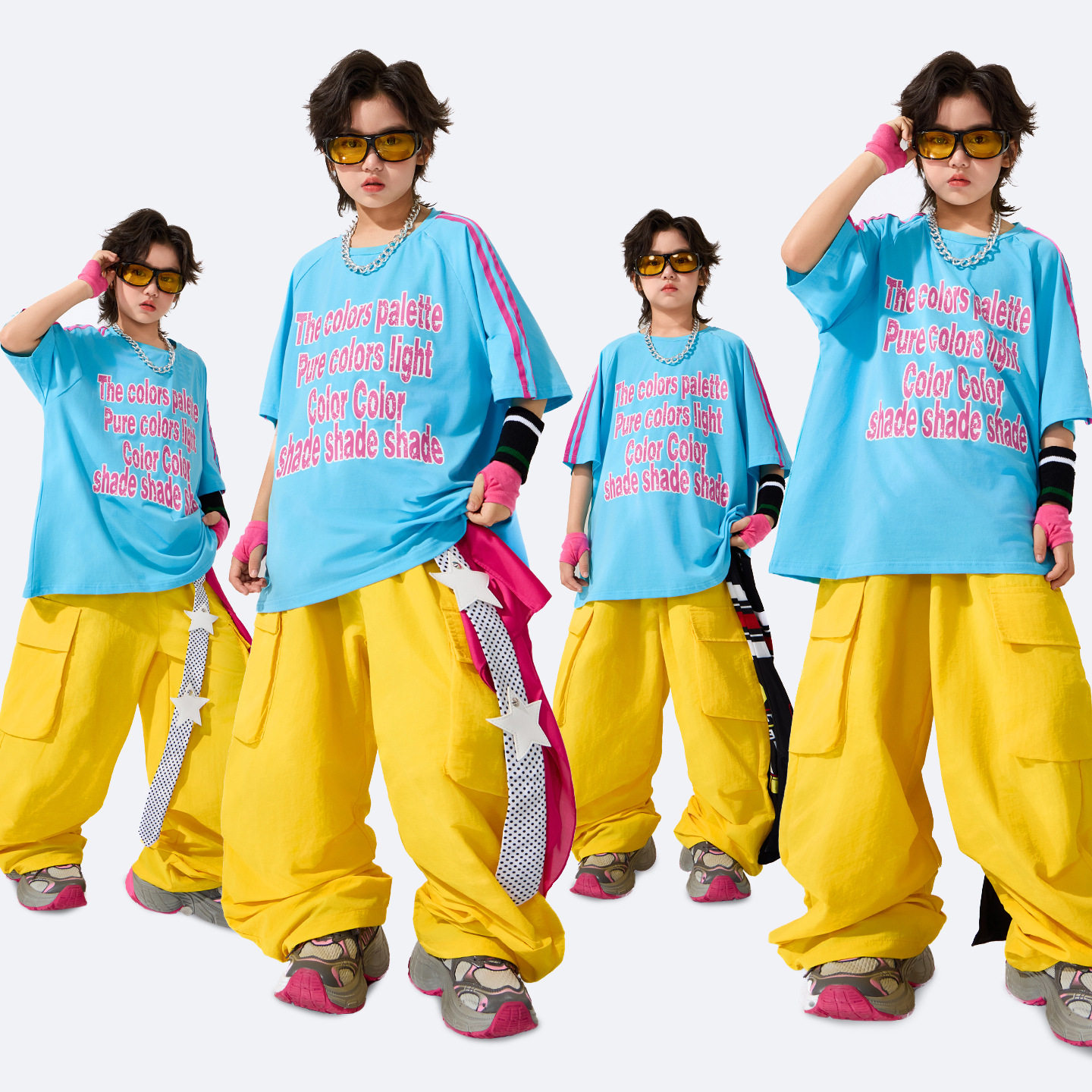 街舞儿童潮服新款少儿爵士走秀嘻哈男童炸街hiphop舞台表演演出服
