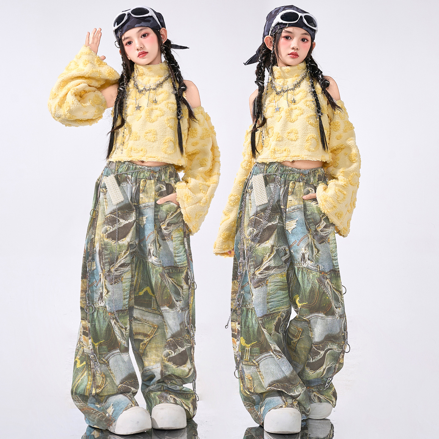 女童爵士舞服装潮酷时髦少儿jazz街舞套装演出服甜酷女团秋表演服