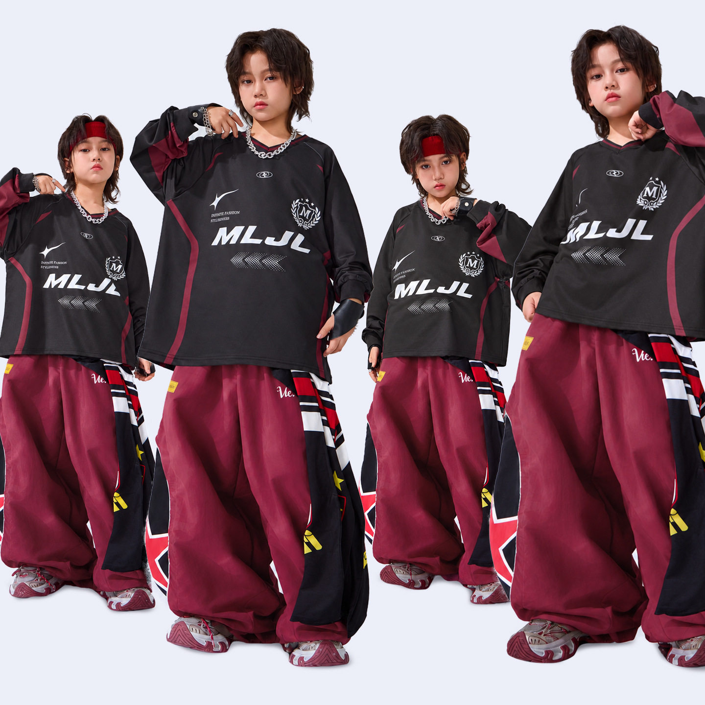 街舞儿童潮服嘻哈少儿hiphop潮牌炸街表演服儿童舞蹈走秀表演套装