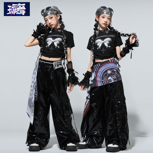 爵士舞女童服装潮酷儿童女团走秀少儿jazz街舞表演出潮服女孩时髦