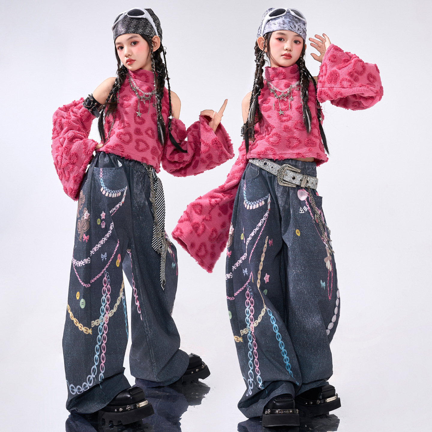 女童爵士舞服装潮酷时髦少儿jazz街舞套装演出服甜酷女团秋表演服