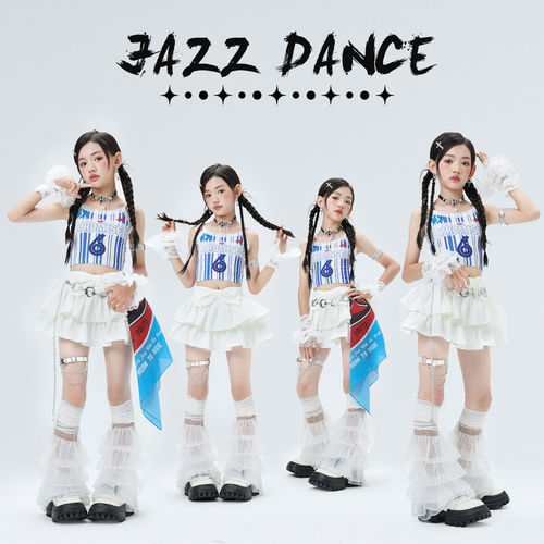 少儿爵士舞演出服潮酷女童啦啦队舞蹈表演儿童jazz街舞练功服时髦