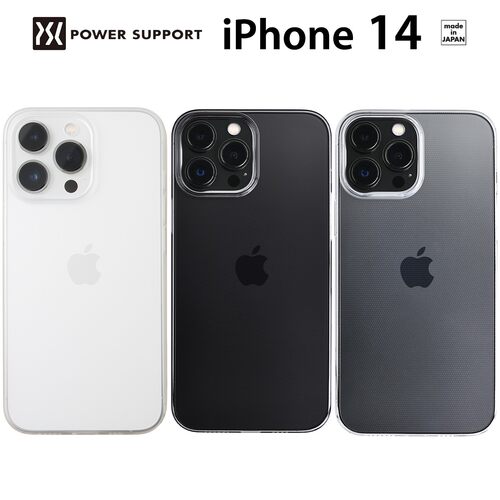 日本PowerSupport AirJacket适用苹果iPhone16promax透明手机壳15pro保护套14ProMax全包超薄磨砂硬壳