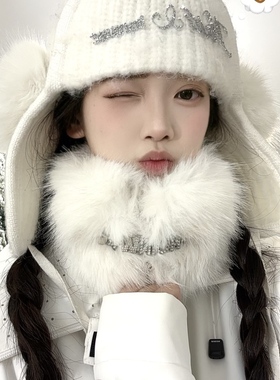 NO1NW26新秋冬字母钉钻毛领围脖