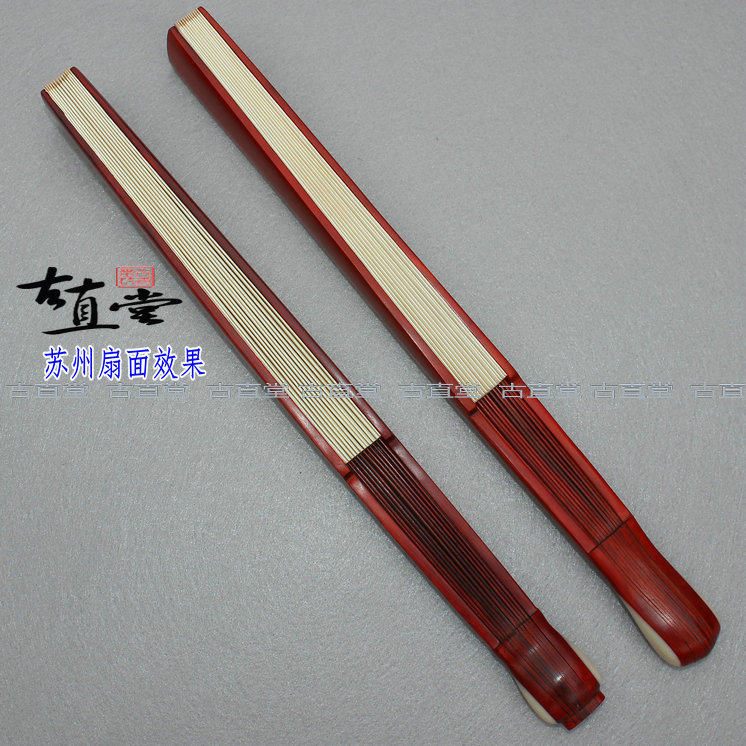 무료 배송 2 호 작은 잎 백단 문학과 놀이 컬렉션 서예와 그림 선물 접는 팬 10 인치 9 인치 남성 팬 1 발 붉은 백단 스타일 팬