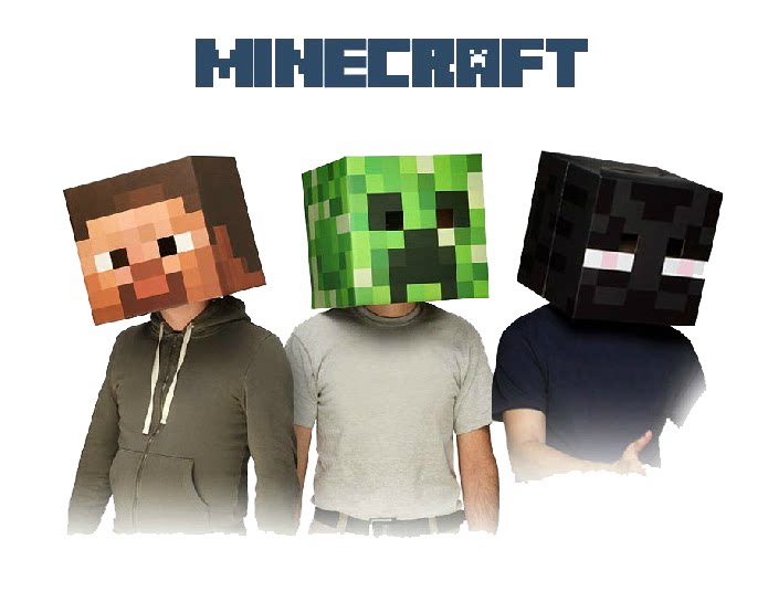 mc史蒂夫我的世界jj怪游戏小黑苦力怕面具钻石steve纸箱纸板头套