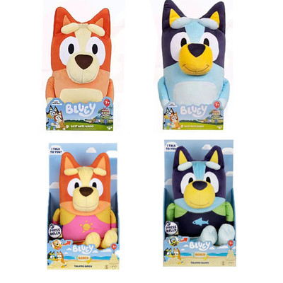 跨境新品bluey talking plush布鲁依狗一家宾果狗音乐毛绒玩具