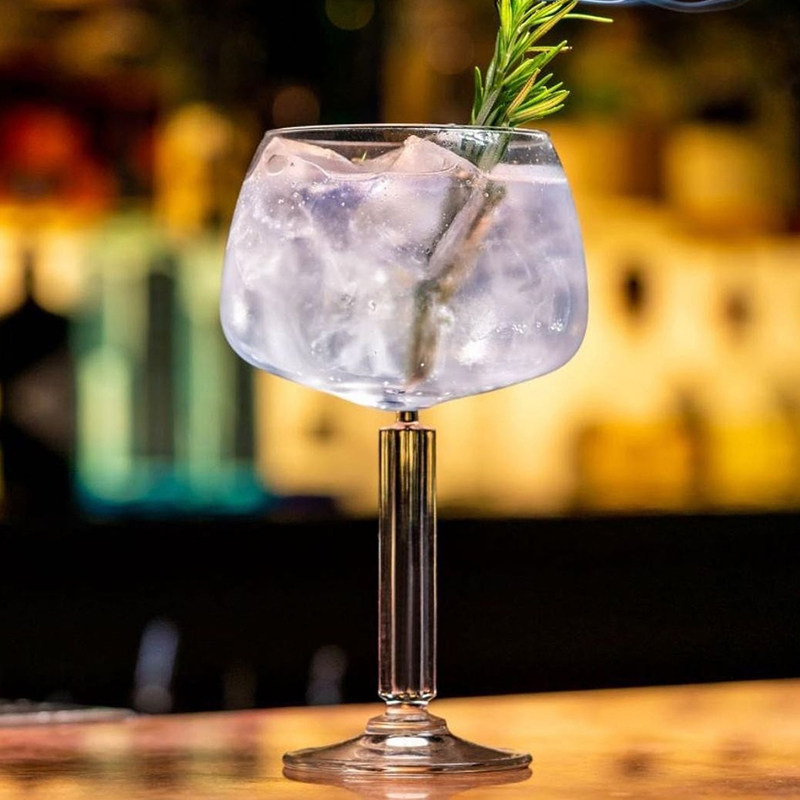 蝶形金汤力香槟鸡尾酒无铅玻璃罗马柱特色酒吧异形宽口香槟餐厅杯