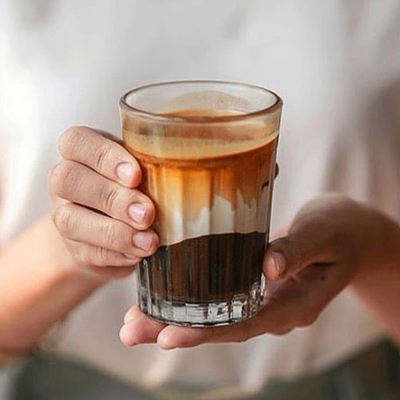 条纹咖啡红茶餐厅牛奶汽水果汁杯