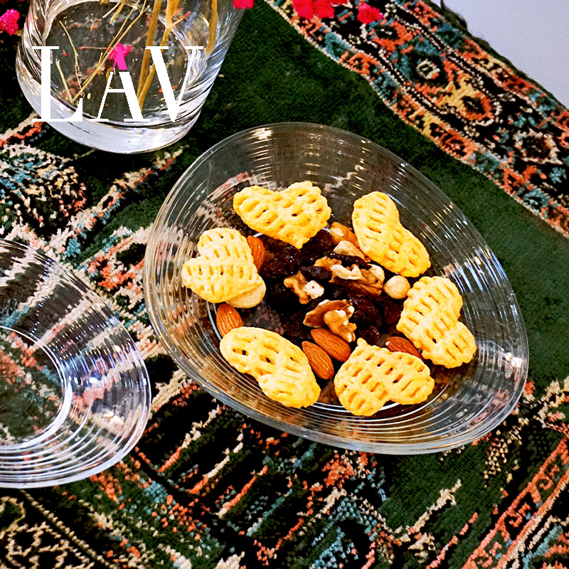 土耳其LAV无铅玻璃盘玻璃碟水果盘沙拉盘零食盘子茶杯碟小吃碟子
