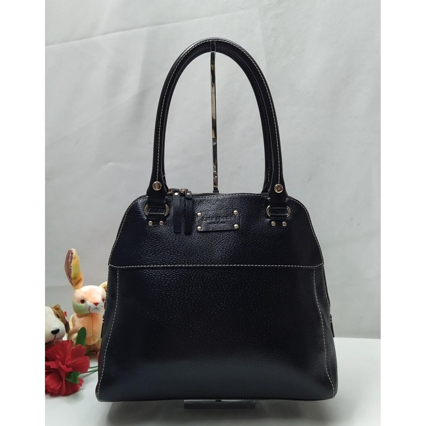 kate spade New York黑色真皮双Handles Zipper两用单肩包