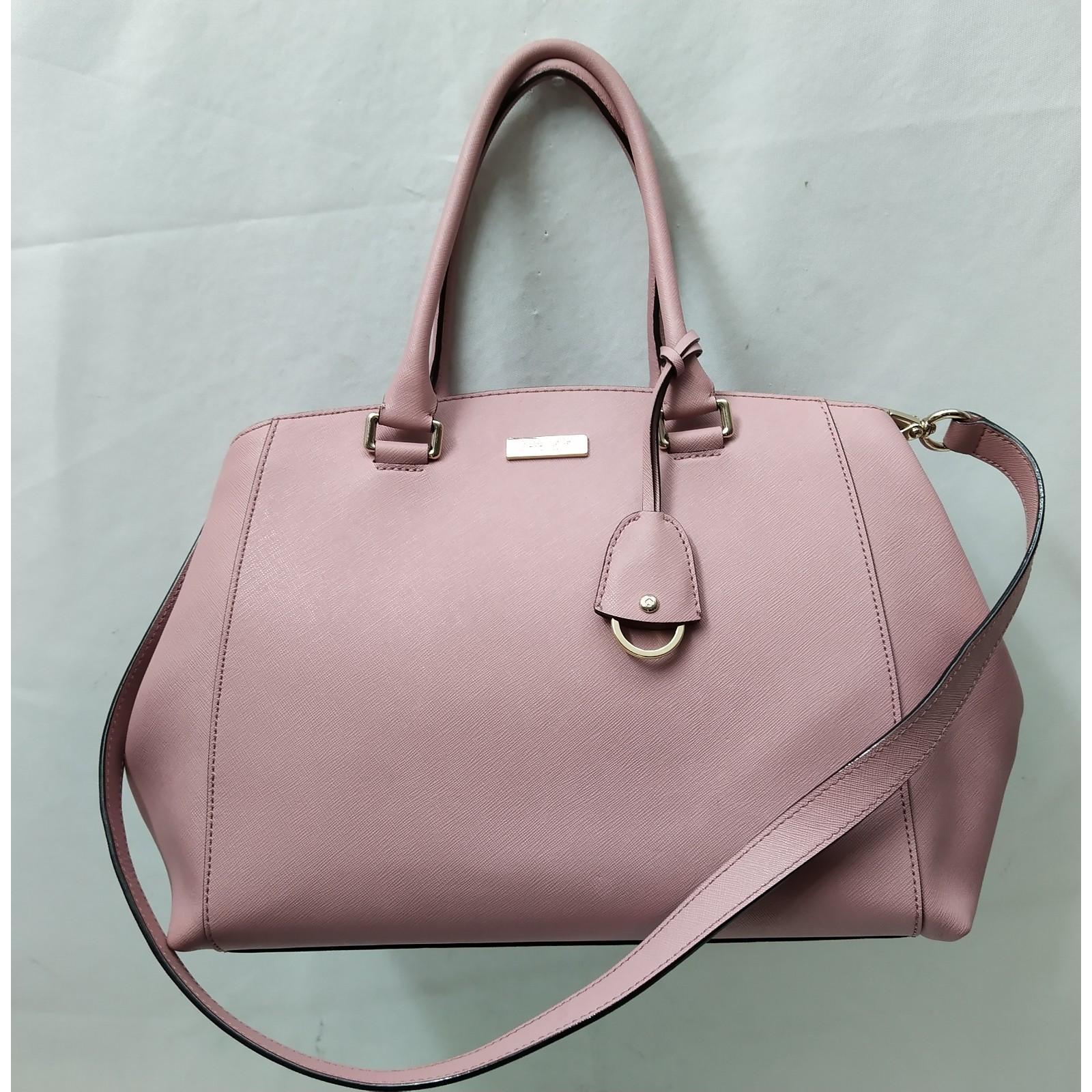 kate spade New York粉色真皮双Handles两用单肩包