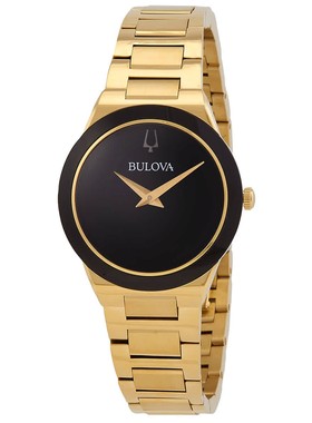 代购Bulova宝路华Millennia石英黑色表盘女士手表97L175