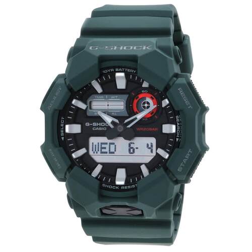 Casio卡西欧Casio GA-010-2ADR男手表Shock闹钟世界时黑色
