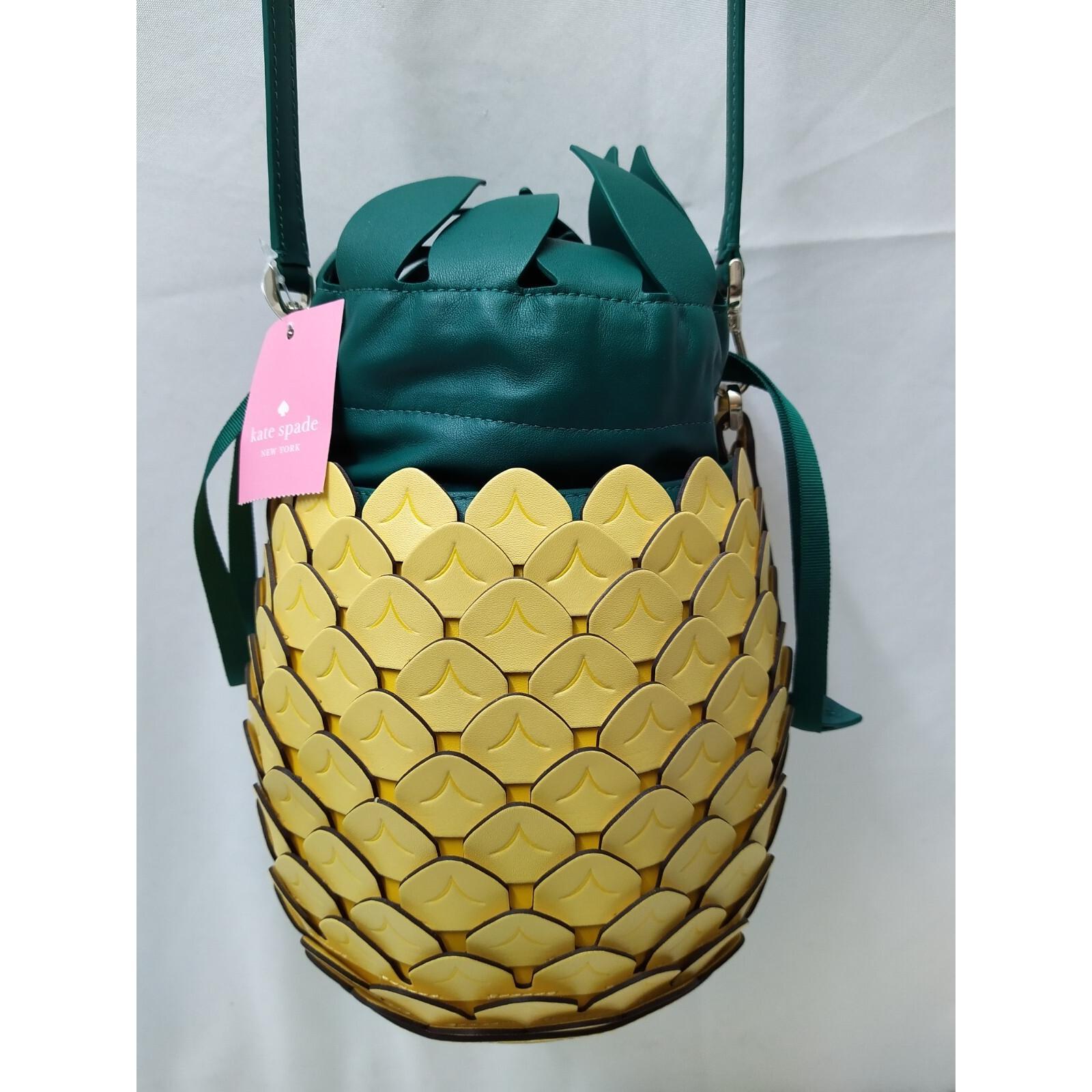 kate spade New York黄色菠萝真皮斜挎包379
