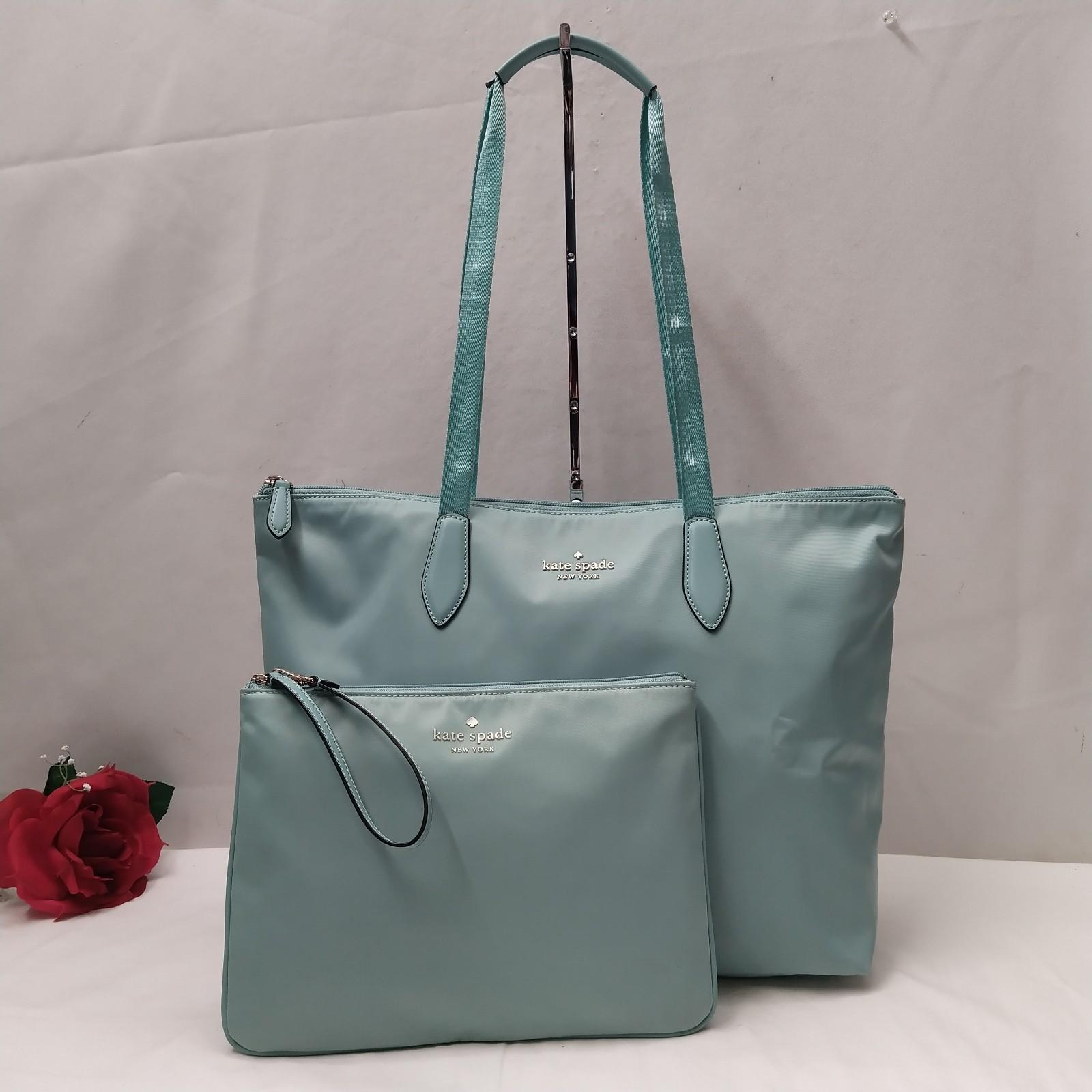 kate spade new york通用款女包绿松石蓝色尼龙双Handles