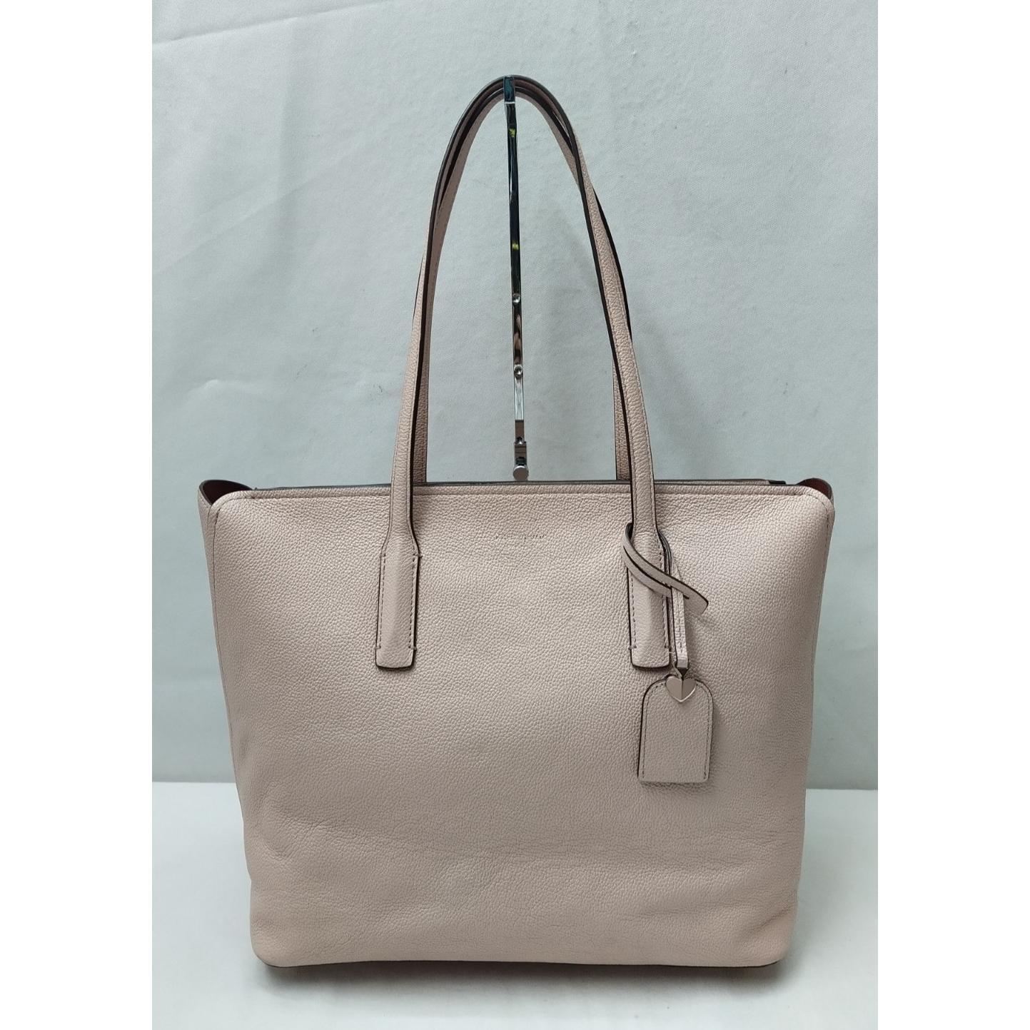 kate spade New York粉色荔枝皮双Handles Zipper手提包