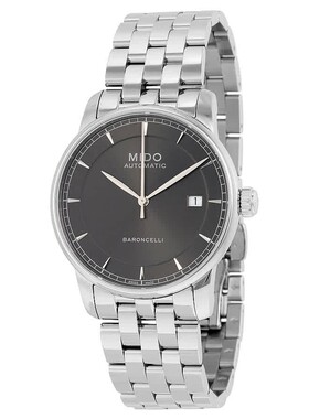 美国代购美度Mido M86004131男手表Baroncelli II自动机械黑色表