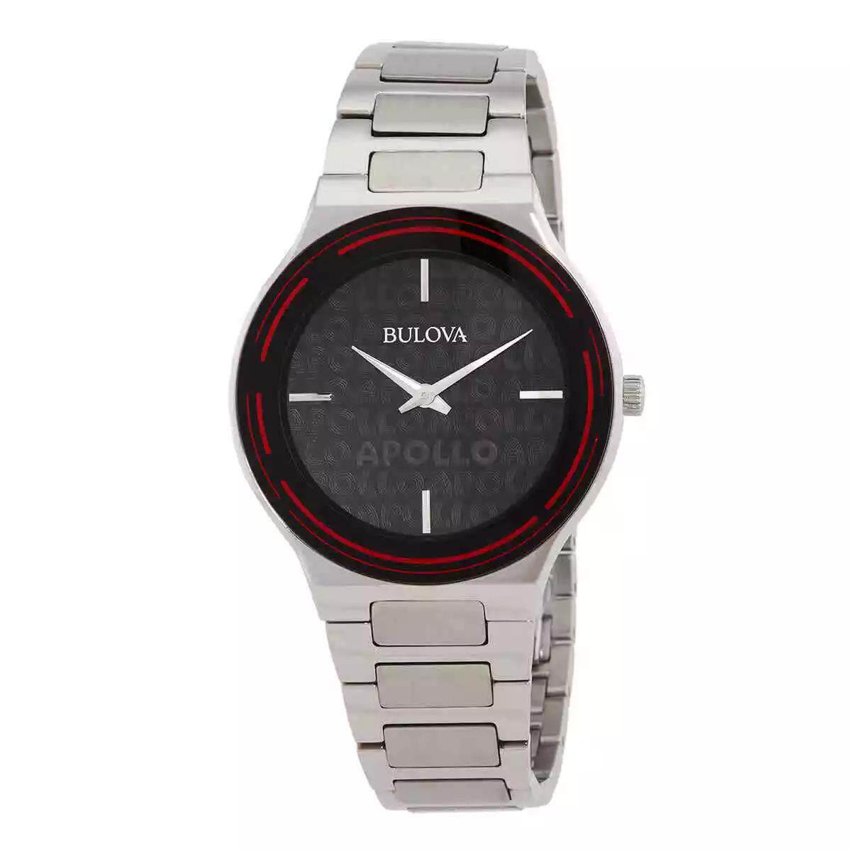 bulova宝路华apollo石英黑色表盘男士手表96a296