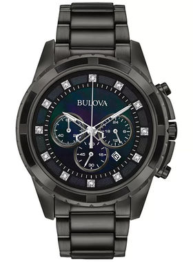 Bulova宝路华男士计时表石英灰色手表44MM 98D133